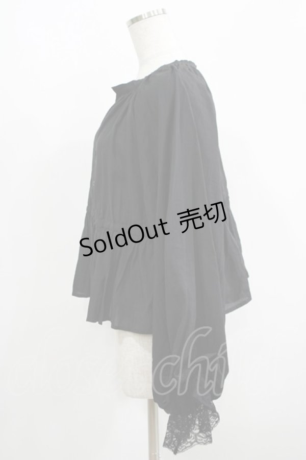 画像2: axes femme purple label / ボリューム袖ブラウス M ブラック H-25-05-20-061-AX-BL-NS-ZH (2)