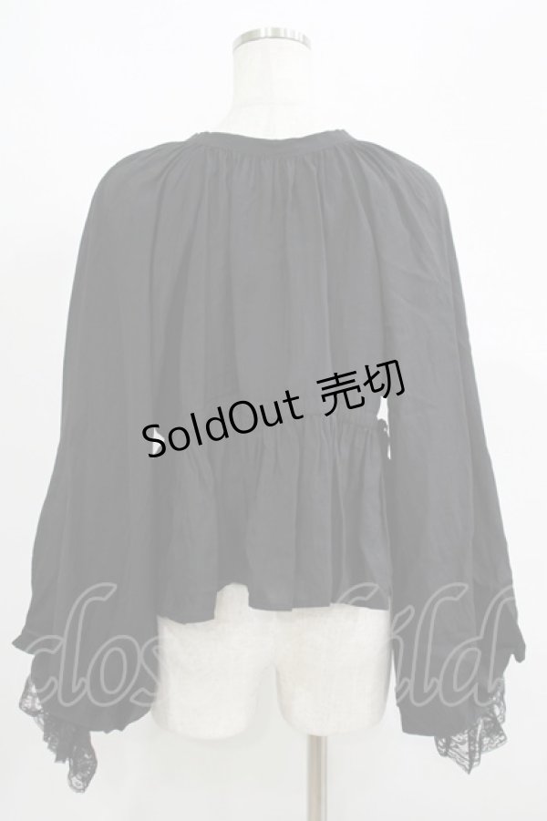 画像3: axes femme purple label / ボリューム袖ブラウス M ブラック H-25-05-20-061-AX-BL-NS-ZH (3)