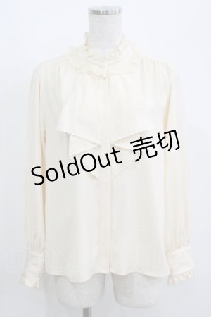 画像: axes femme / バラ刺繍ラッフルフリルブラウス M アイボリー H-25-05-20-063-AX-BL-NS-ZH