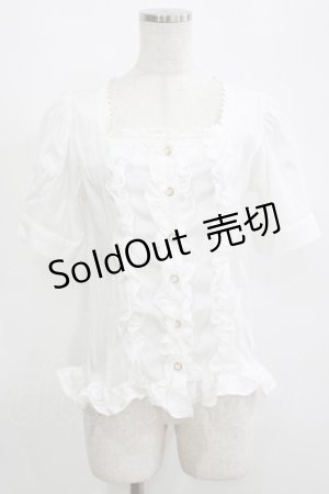 画像: axes femme NOSTALGIE / フロントフリルブラウス M オフ H-25-05-20-065-AX-BL-NS-ZH