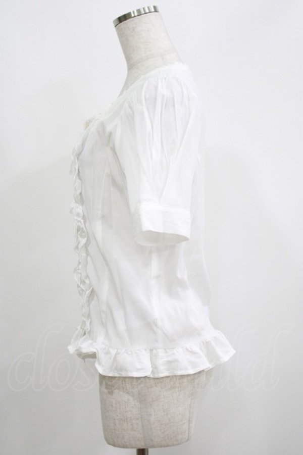 画像2: axes femme NOSTALGIE / フロントフリルブラウス M オフ H-25-05-20-065-AX-BL-NS-ZH (2)