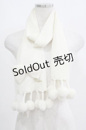 画像: Fi.n.t / ロゴ刺繍マフラー Free オフ H-25-05-20-076-CA-ZA-NS-ZT273