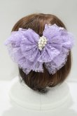 画像2: metamorphose / レースリボンバレッタ  ラベンダー H-25-05-20-080-ME-AC-NS-ZH (2)