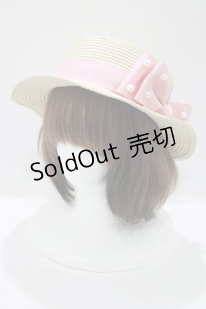 画像: m petit by misako / TT*AMPLリボンカンカン帽  オフ/ピンク H-25-05-20-081-LO-AC-NS-ZH
