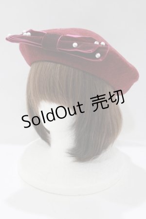 画像: m petit by misako / TT*AMリボンBベレー  ボルドー H-25-05-20-083-LO-AC-NS-ZH