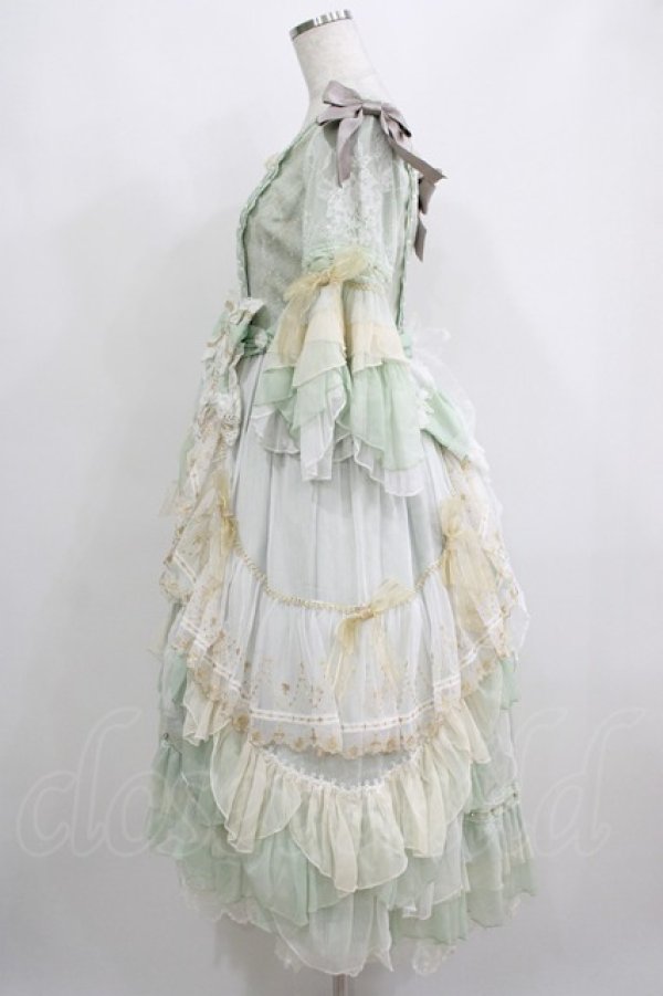 画像2: Elpress L（海外ロリータブランド） / Goblin Kingdom~ Embroidered Dress S ミント H-25-05-20-005-EL-OP-NS-ZH (2)