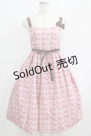 画像: Enchantlic Enchantilly / アンシャンテリーチョコレートジャンパースカート Free ピンク H-25-05-20-010-LO-OP-NS-ZH