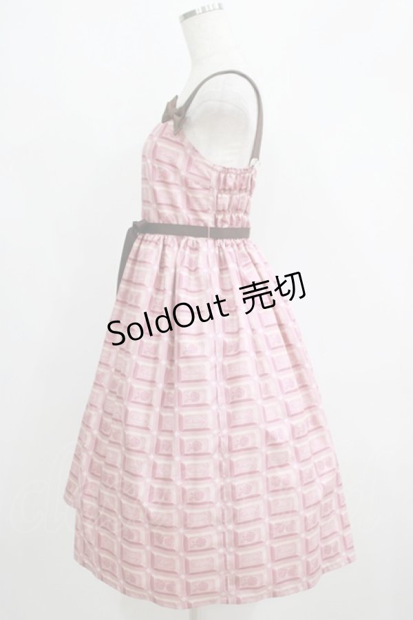 画像2: Enchantlic Enchantilly / アンシャンテリーチョコレートジャンパースカート Free ピンク H-25-05-20-010-LO-OP-NS-ZH (2)