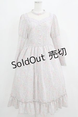 画像: Kurumi Collaboration / 花柄クラシカルワンピース LL ラベンダー H-25-05-20-011-GO-OP-NS-ZH