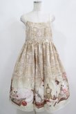 画像1: Enchantlic Enchantilly / Queen Cat〜秘密の書斎〜ジャンパースカート 大きいサイズ アイボリー H-25-05-20-014-LO-OP-NS-ZH (1)