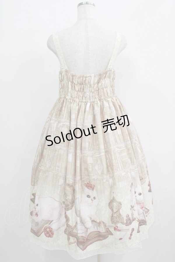 画像3: Enchantlic Enchantilly / Queen Cat〜秘密の書斎〜ジャンパースカート 大きいサイズ アイボリー H-25-05-20-014-LO-OP-NS-ZH (3)