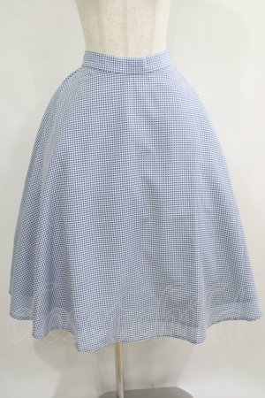 画像: Fi.n.t / サッカーギンガムフレアースカート Free BLUE×WH H-25-05-21-027-CA-SK-NS-ZH