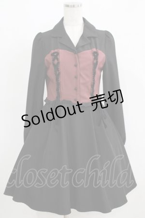 画像: Rojita / コルセット切替シャッツワンピース Free ブラック H-25-05-21-032-LO-OP-NS-ZH