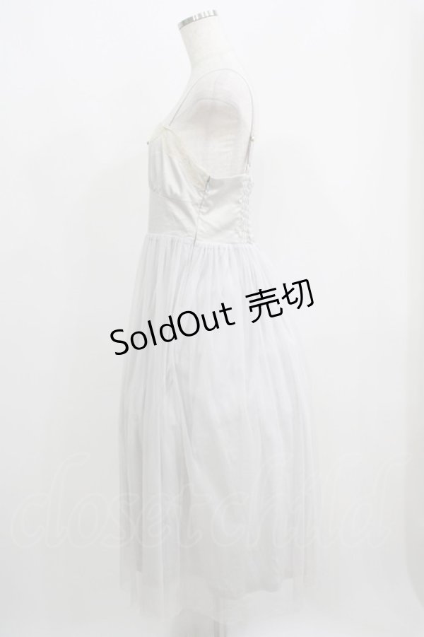 画像2: an another angelus / サテン×チュールワンピース Free グレー H-25-05-21-036-CA-OP-NS-ZH (2)