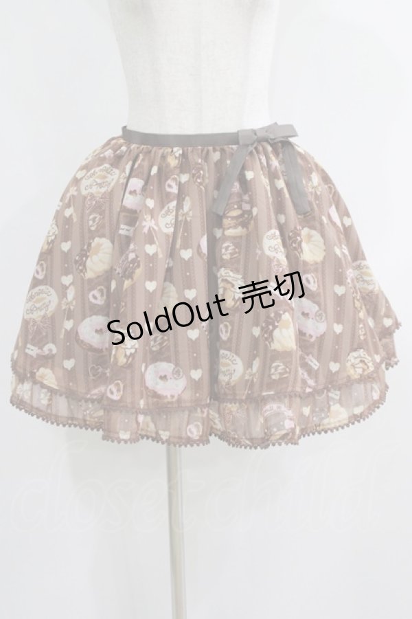 画像1: Angelic Pretty / Melty Creamドーナツスカート Free ブラウン H-25-05-21-037-AP-SK-NS-ZH (1)