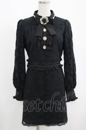 画像: Swankiss / DB frill bijou lace O/P Free ブラック H-25-05-21-049-CA-OP-NS-ZH