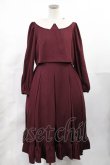 画像1: m petit by misako / サンリオキャラクターズコラボ マイメロディワッペン付きワンピース L ワイン H-25-05-21-1006-LO-OP-YZ-ZH (1)