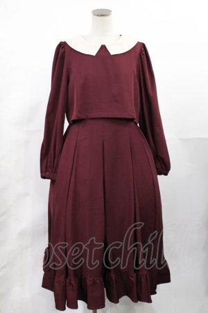 画像: m petit by misako / サンリオキャラクターズコラボ マイメロディワッペン付きワンピース L ワイン H-25-05-21-1006-LO-OP-YZ-ZH