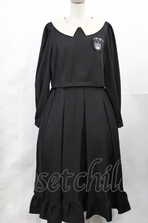 画像1: m petit by misako / サンリオキャラクターズコラボ クロミワッペン付きワンピース L ブラック H-25-05-21-1007-LO-OP-YZ-ZH (1)