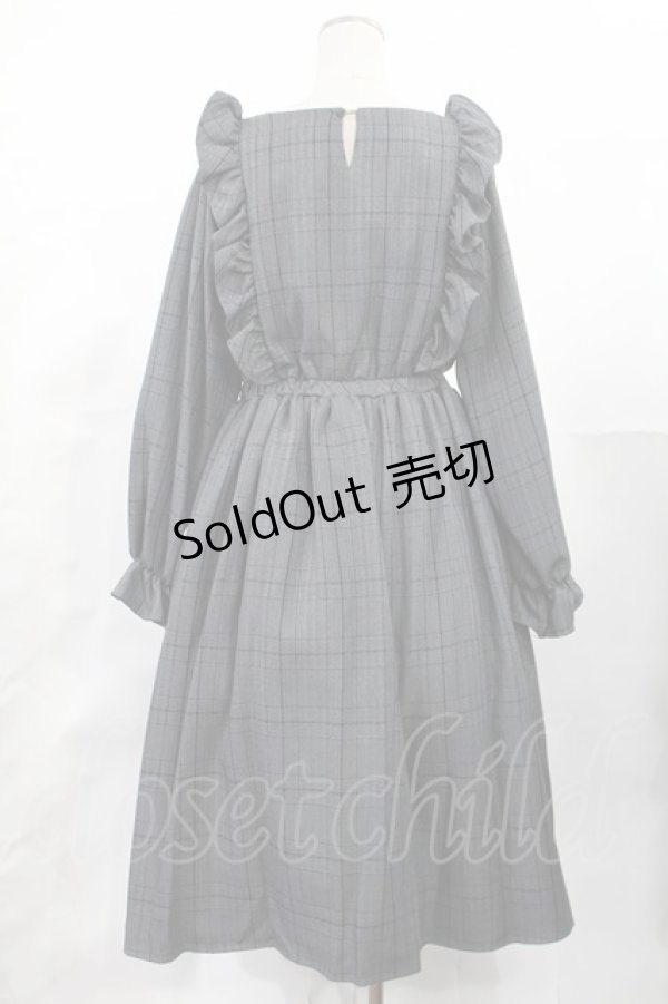 画像2: m petit by misako / チェック長袖ワンピース L グレー H-25-05-21-1009-LO-OP-YZ-ZH (2)