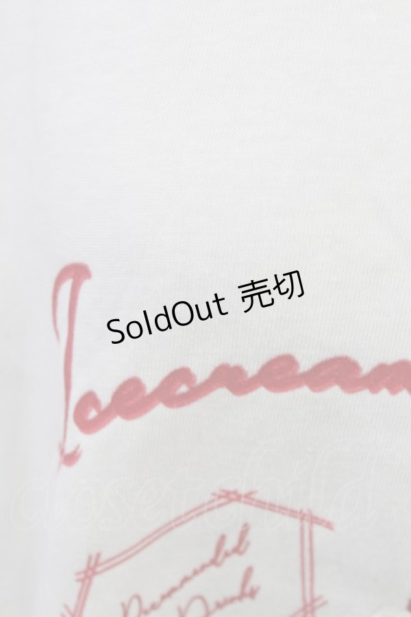 画像3: axes femme / 襟付クリームソーダ柄Tシャツ M アイボリー H-25-05-21-1015-AX-TS-YZ-ZH (3)