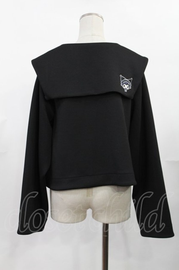 画像2: m petit by misako / サンリオキャラクターズコラボ クロミセーラーカーディガン L ブラック H-25-05-21-1018-LO-TO-YZ-ZH (2)