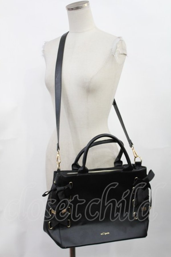 画像1: m petit by misako / AMレースアップ2WAY  ブラック H-25-05-21-1021-LO-BG-YZ-ZH (1)