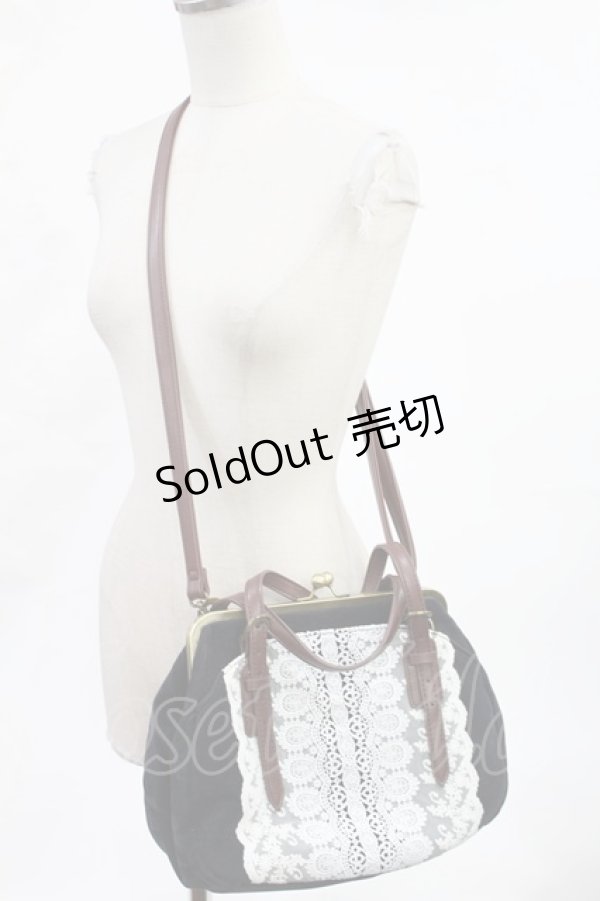 画像1: axes femme / ベロアショルダーバッグ  ネイビー H-25-05-21-1022-AX-BG-NS-ZH (1)