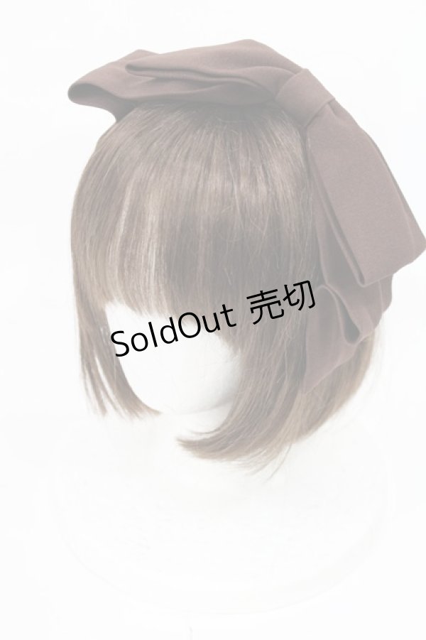 画像1: axes femme kawaii / 斜めリボンカチューシャ  ブラウン H-25-05-21-1025-AX-AC-YZ-ZH (1)