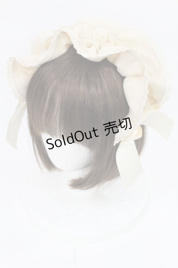 画像1: axes femme kawaii / ドットチュールフリルカチューシャ  アイボリー H-25-05-21-1026-AX-AC-YZ-ZH (1)