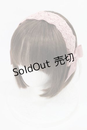 画像: m petit by misako / レースリボンカチューシャ  ピンク H-25-05-21-1028-LO-AC-YZ-ZH