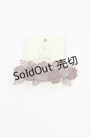 画像: axes femme / カメリアブーケバレッタ  濃ピンク H-25-05-21-1032-AX-AC-NS-ZH