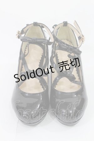 画像: axes femme POETIQUE / レースアップエナメルパンプス M ブラック H-25-05-21-1035-AX-SH-NS-ZH
