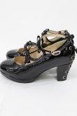 画像2: axes femme POETIQUE / レースアップエナメルパンプス M ブラック H-25-05-21-1035-AX-SH-NS-ZH (2)