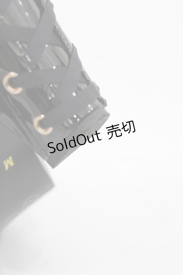 画像4: axes femme POETIQUE / レースアップエナメルパンプス M ブラック H-25-05-21-1035-AX-SH-NS-ZH (4)