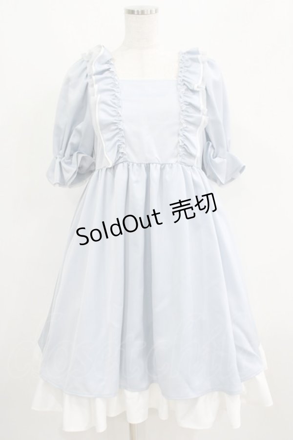 画像1: Maria pipi / SUMMER WATER DRESS Free サックス H-25-05-21-006-EL-OP-NS-ZH (1)