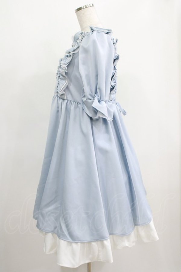 画像2: Maria pipi / SUMMER WATER DRESS Free サックス H-25-05-21-006-EL-OP-NS-ZH (2)