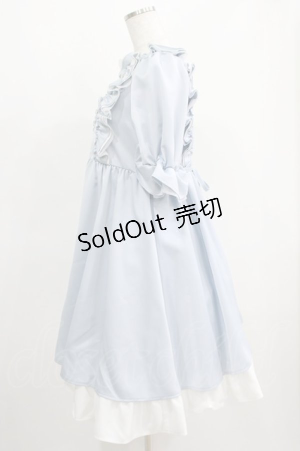 画像2: Maria pipi / SUMMER WATER DRESS Free サックス H-25-05-21-006-EL-OP-NS-ZH (2)