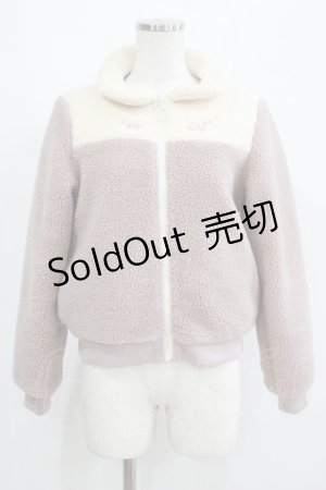 画像: Fi.n.t / 花刺繍入りボアブルゾン Free PINK H-25-05-21-054-CA-CO-NS-ZT-C061