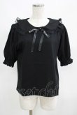 画像1: m petit by misako / NINA'sコラボ襟付きプルオーバー L ブラック H-25-05-21-057-LO-TO-NS-ZH (1)