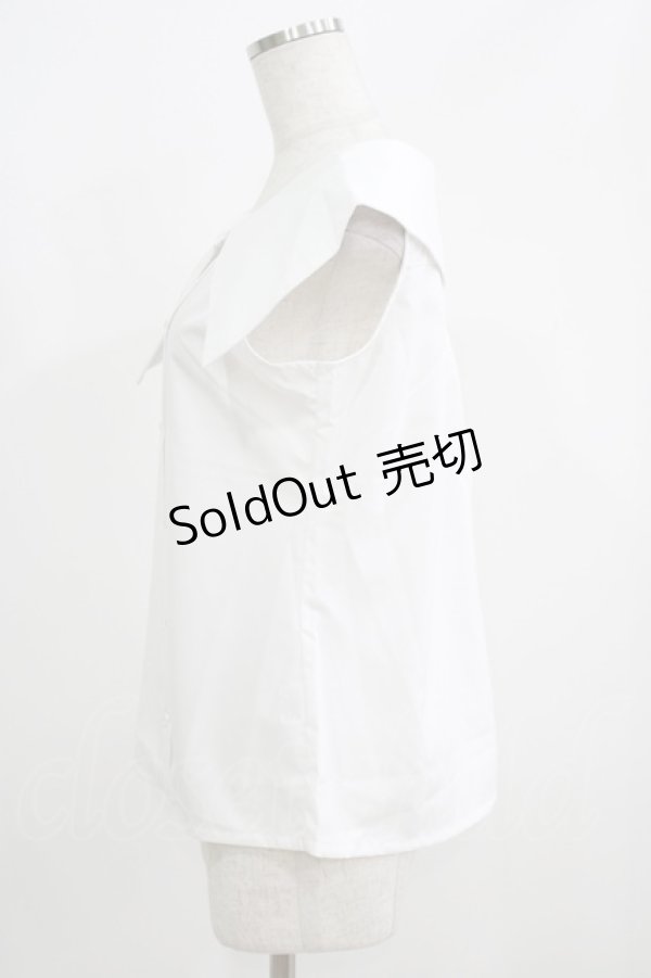 画像2: Fi.n.t / サイドビッグカラーブラウス Free OFF WHITE H-25-05-21-058-CA-BL-NS-ZH (2)