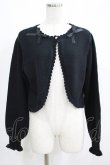 画像1: m petit by misako / リボンニットボレロ L ブラック H-25-05-21-067-LO-TO-NS-ZH (1)