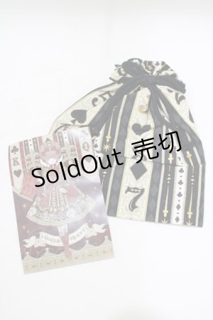 画像: Angelic Pretty / Wonder Queen巾着&ポストカード  ブラック H-25-05-21-077-AP-ZA-NS-ZH
