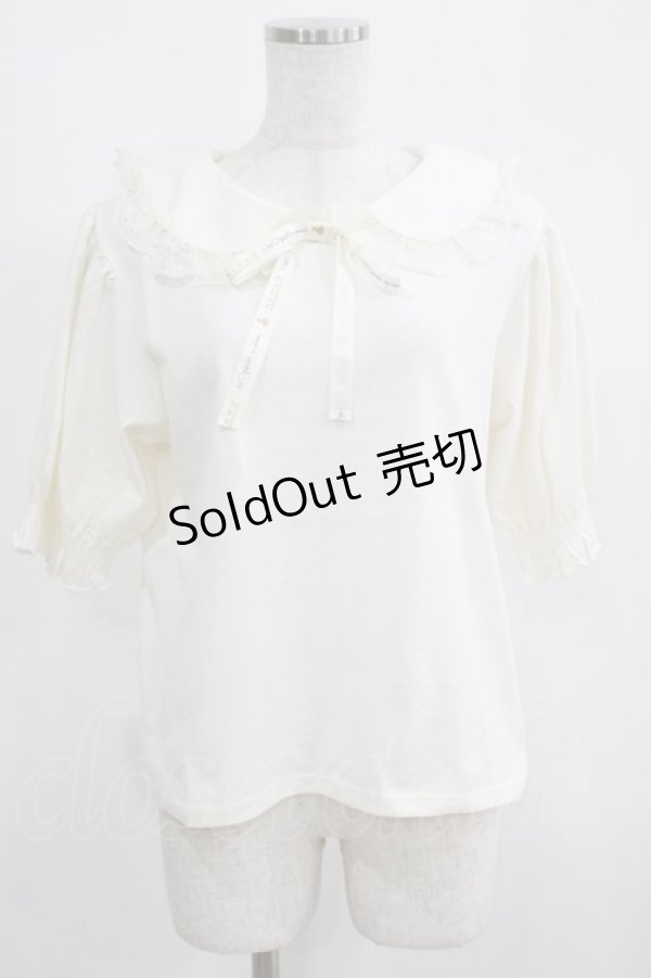 画像1: m petit by misako / NINA'sコラボ襟付きプルオーバー L アイボリー H-25-05-21-081-LO-TO-NS-ZH (1)