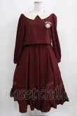 画像1: m petit by misako / サンリオキャラクターズコラボ マイメロディワッペン付きワンピース L ワイン H-25-05-21-015-LO-OP-NS-ZH (1)