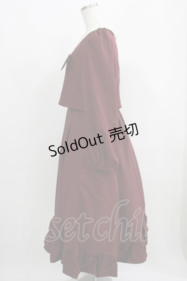 画像2: m petit by misako / サンリオキャラクターズコラボ マイメロディワッペン付きワンピース L ワイン H-25-05-21-015-LO-OP-NS-ZH (2)