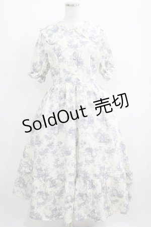 画像: m petit by misako / トワルドジュイOPハンソデ L オフ/サックス H-25-05-21-017-LO-OP-NS-ZH