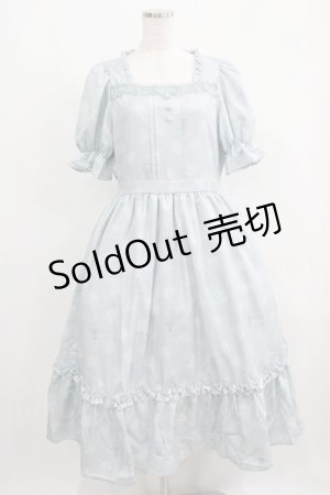 画像: m petit by misako / MSKハナガラスクエアNOP L サックス H-25-05-21-019-LO-OP-NS-ZH