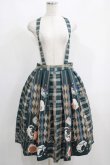 画像1: Forest Wardrobe（海外ロリータブランド） / Bouquet Plaid Strap Skirt XL グリーン H-25-05-21-022-GO-SK-NS-ZH (1)