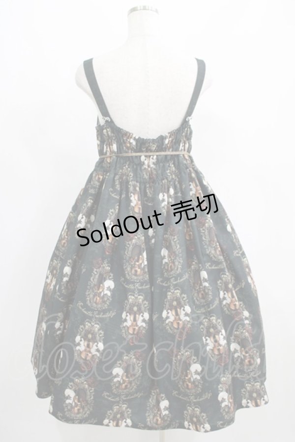 画像3: Enchantlic Enchantilly / 王女様のヴァイオリンジャンパースカート 大きいサイズ モスグリーン H-25-05-21-002-LO-OP-NS-ZH (3)